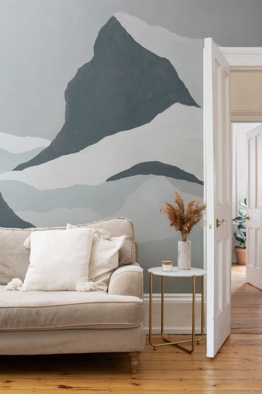 Hovia AB0273BU04W Grande Sassière Blue - mural w górski krajobraz