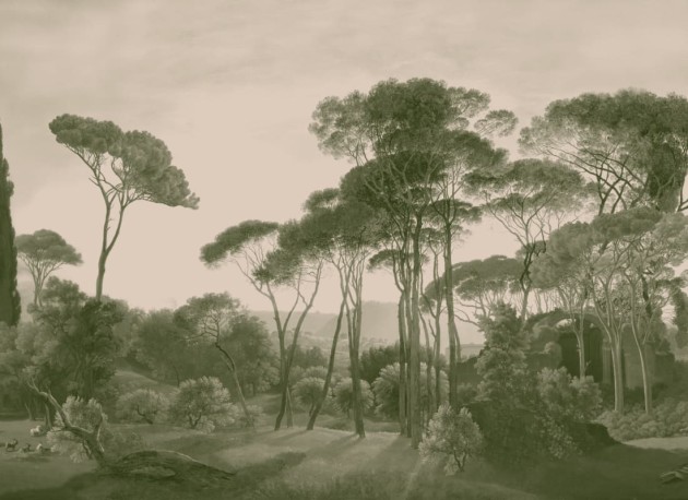 Hovia LA0378GR03W Tivoli Green - mural w śródziemnomorski krajobraz