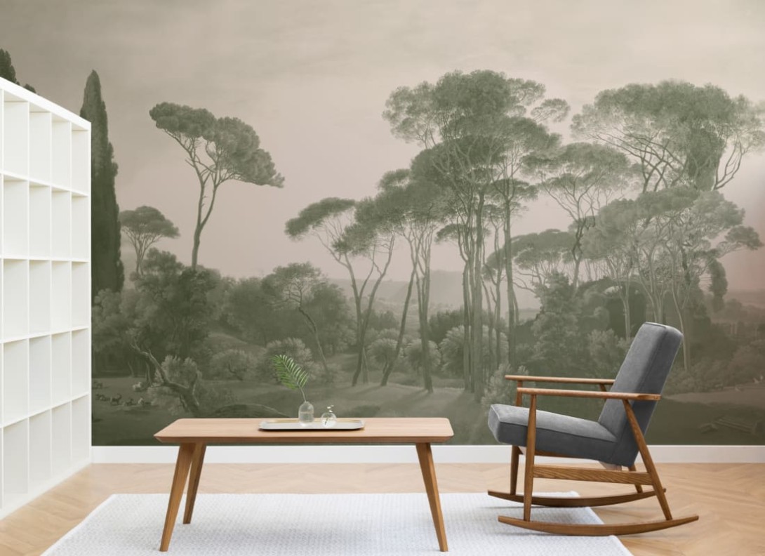 Hovia LA0378GR03W Tivoli Green - mural w śródziemnomorski krajobraz