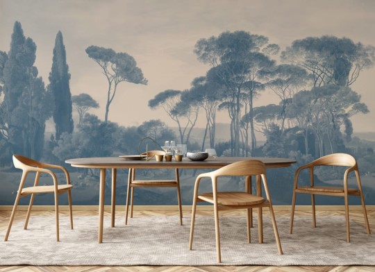 Hovia LA0379BU03W Tivoli Blue - mural w śródziemnomorski krajobraz