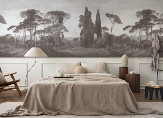 Hovia LA0381GE03W Tivoli Grey - mural w śródziemnomorski krajobraz