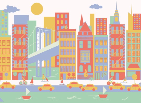 Hovia CH0022MU03W New York - mural dla dzieci w panoramę Nowego Jorku