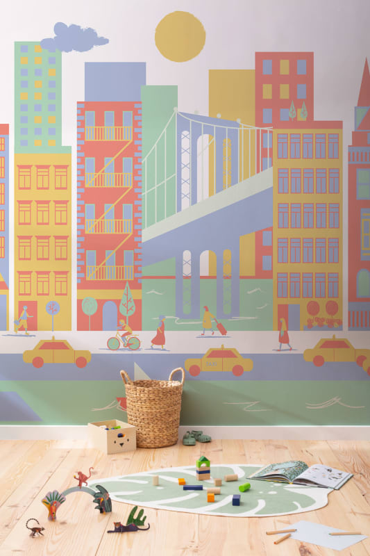 Hovia CH0022MU03W New York - mural dla dzieci w panoramę Nowego Jorku