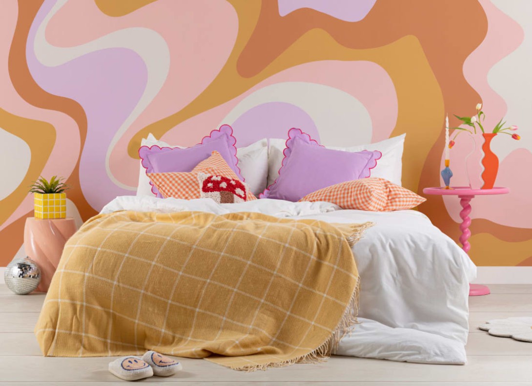 Hovia AB0131MU04W Chic - mural w retro fale