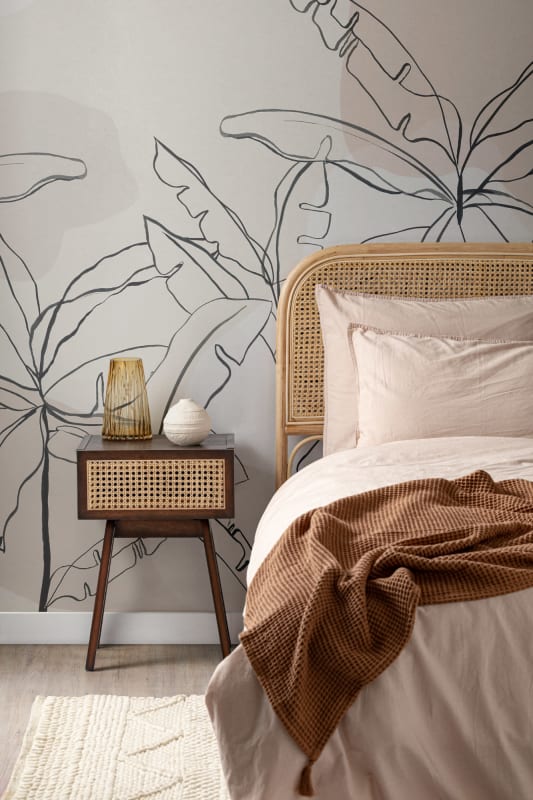 Hovia TR0039NE04W Beachy - mural w graficzne liście bananowca