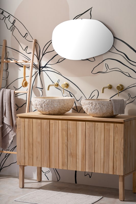 Hovia TR0039NE04W Beachy - mural w graficzne liście bananowca