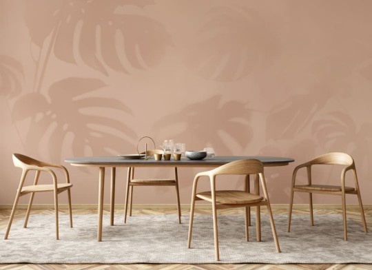 Hovia TR0418PI06W Climate Pink - mural w duże liście