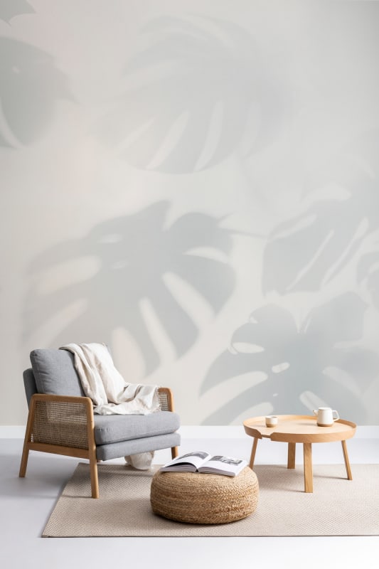 Hovia TR0415GE06W Climate Blue - mural w duże liście