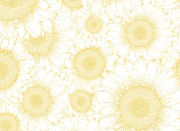 Hovia FL0077YE04W Darcy Yellow - mural w słoneczniki
