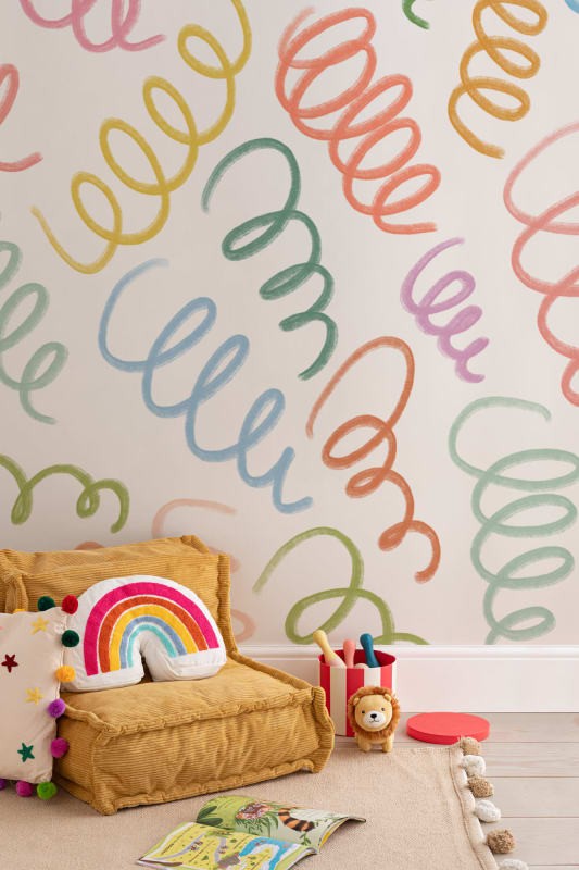 Hovia CH5112MU07W Slinky - mural dla dzieci w kolorowe spirale