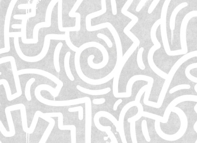 Hovia GR0035BW03W Urban White - mural w graffiti na betonowym tle