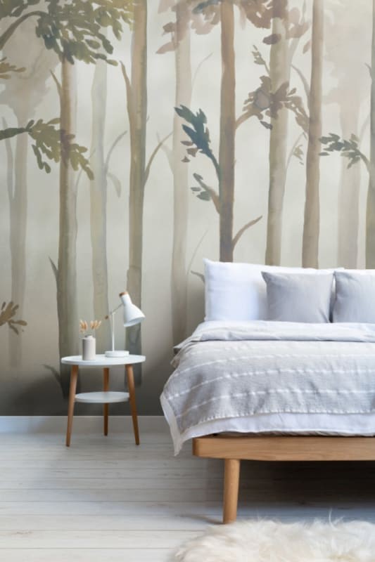 Hovia FO0104GR03W Escape Green - mural w zamglony las