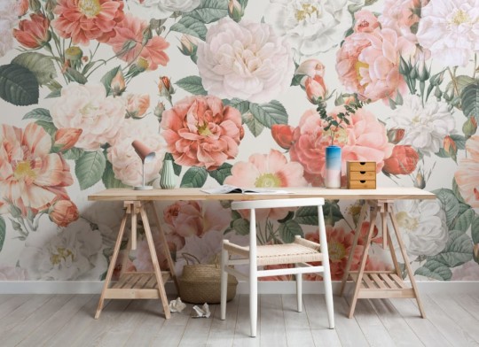 Hovia FL5024PI04W Losse - mural w realistyczne róże