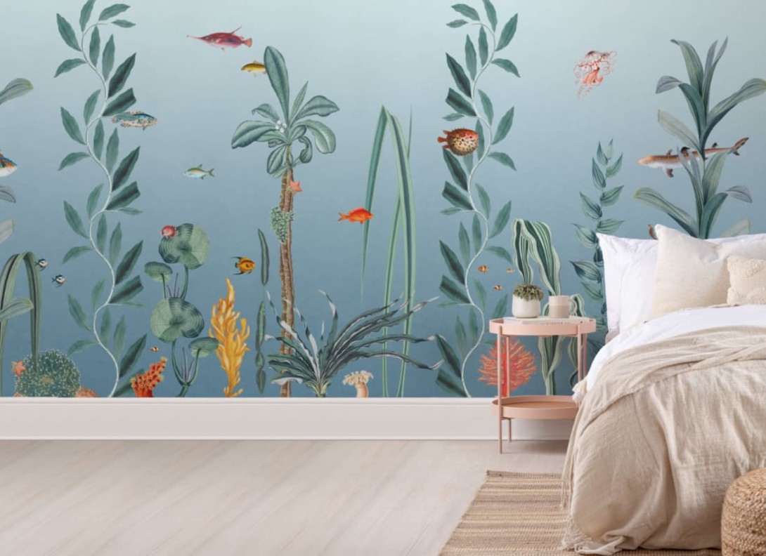 Hovia OC0034BU03W Under The Sea Blue - mural w podwodny pejzaż