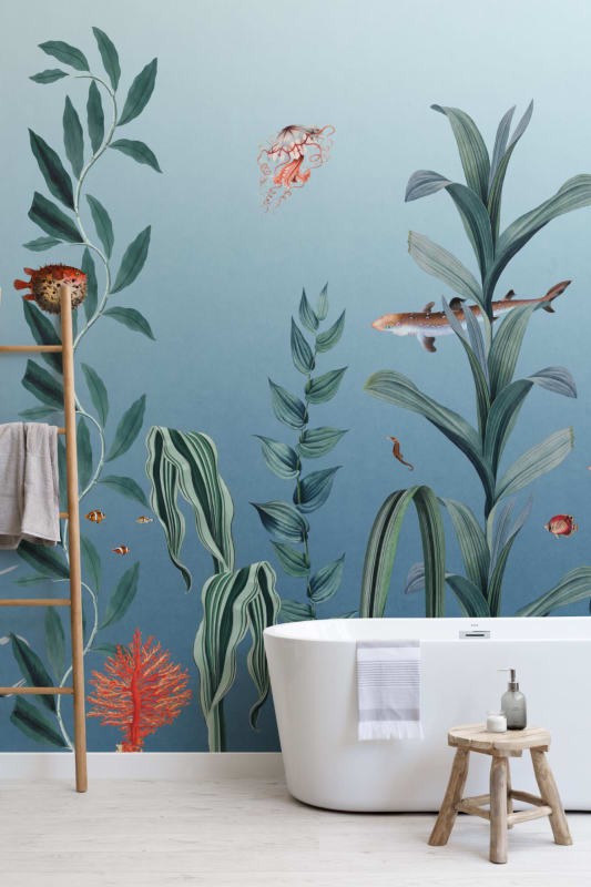 Hovia OC0034BU03W Under The Sea Blue - mural w podwodny pejzaż