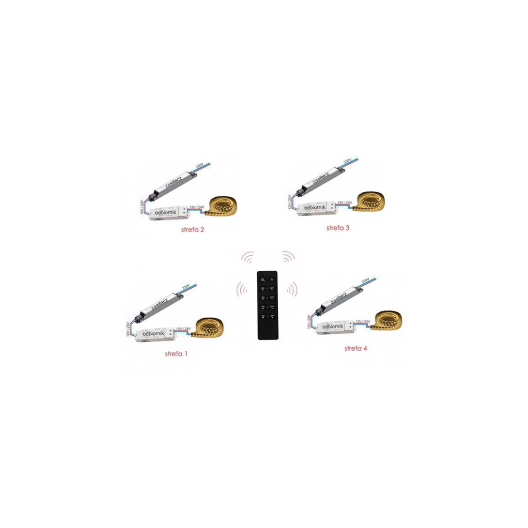 Odbiornik do lampy LED między lamele Lameo WT5 5-kanałowy
