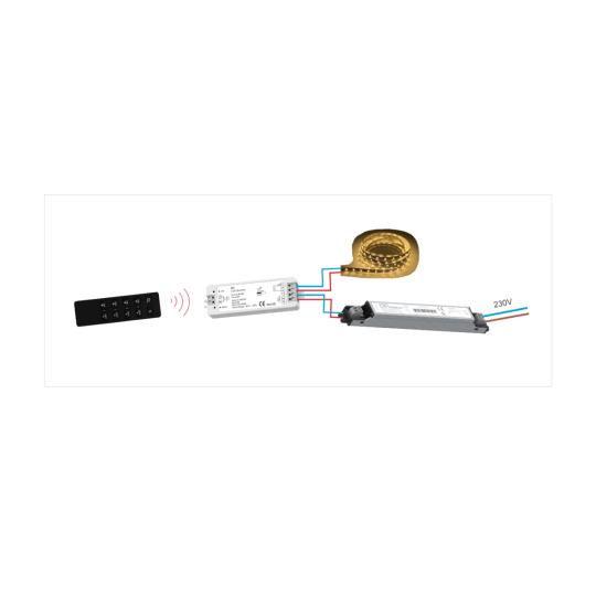 Pilot do sterowania lampami LED między lamele Lameo - jednostrefowy model RU11