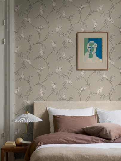 Boras Tapeter 7763 Adorn Floral Tree Green – tapeta w liście i kwiaty