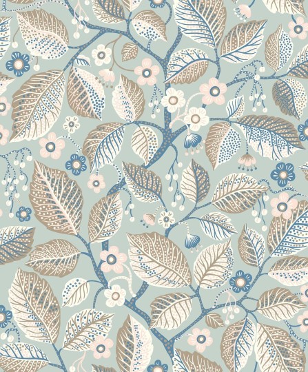 Boras Tapeter 7785 Adorn Elm Tree Blue – tapeta w liście