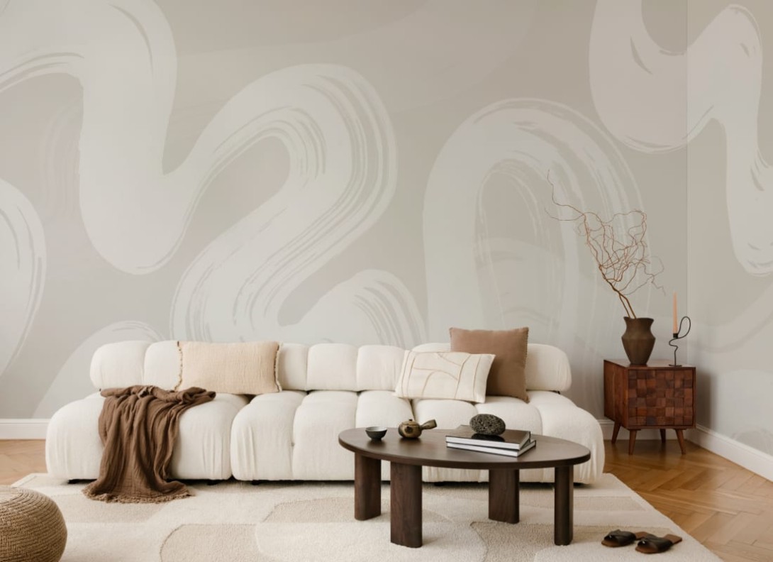 Hovia AB0328NE04W Ink Flow Neutral - mural w abstrakcyjny wzór