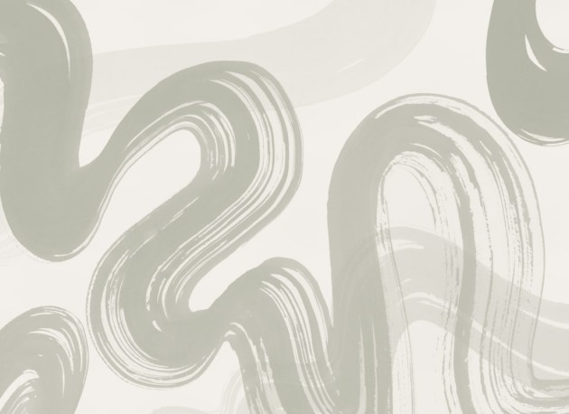 Hovia AB0330GR04W Ink Flow Sage Green - mural w abstrakcyjny wzór