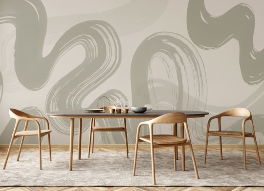 Hovia AB0330GR04W Ink Flow Sage Green - mural w abstrakcyjny wzór