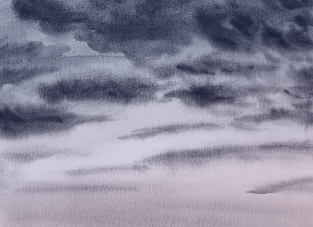 Hovia LA0030PU04W Altocumulus Twilight - mural w akwarelowy pejzaż nieba