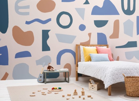 Hovia AB0015PA03W Jagged Blue - mural w abstrakcyjne kształty