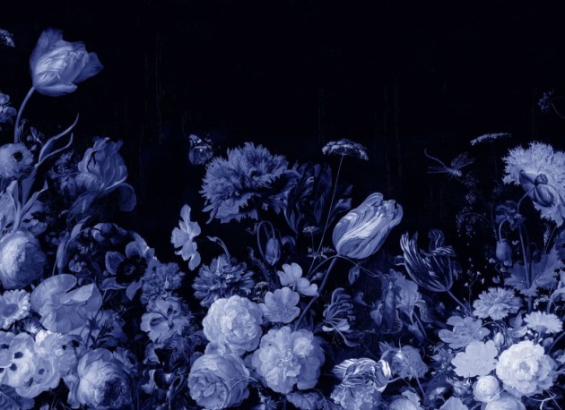 Hovia FL0112DA03W Cornelia Blue - mural w realistyczne kwiaty