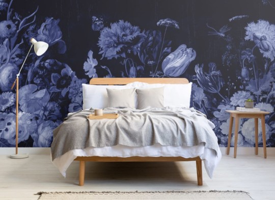 Hovia FL0112DA03W Cornelia Blue - mural w realistyczne kwiaty