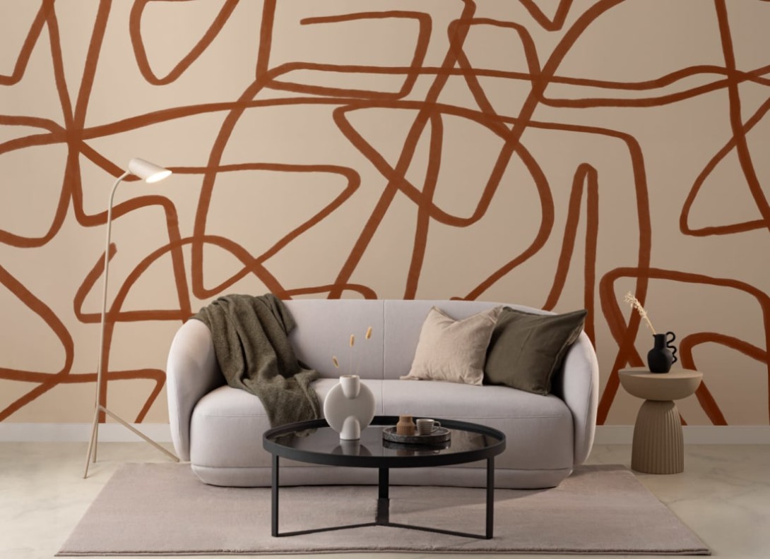 Hovia AB0003BL03W Release Terracotta - mural w abstrakcyjny wzór