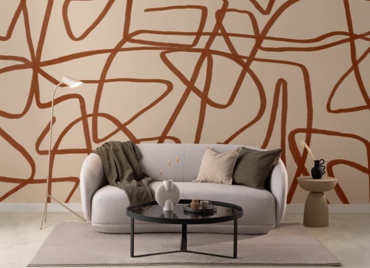 Hovia AB0003BL03W Release Terracotta - mural w abstrakcyjny wzór