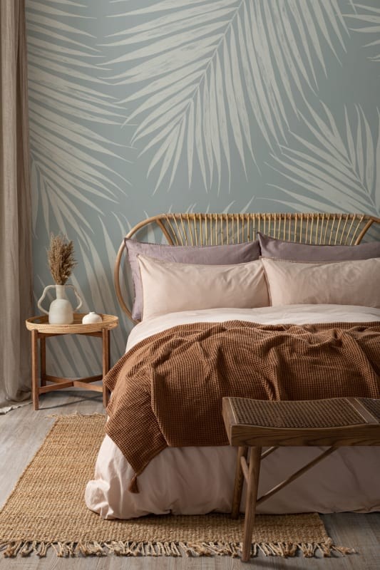 Hovia TR0053BU05W Palmer - mural w duże liście palmowe