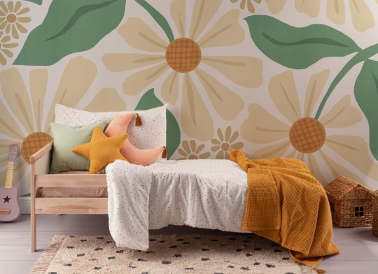 Hovia FL0134YE07W Cherish - mural w stokrotki