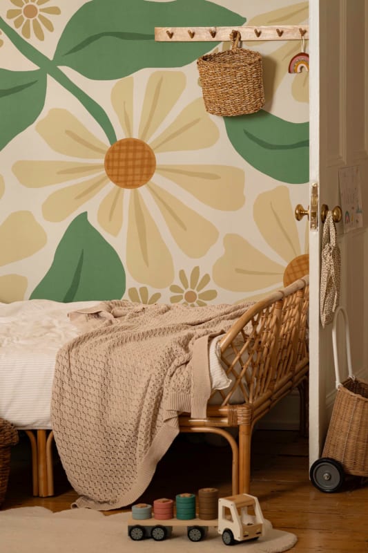 Hovia FL0134YE07W Cherish - mural w stokrotki