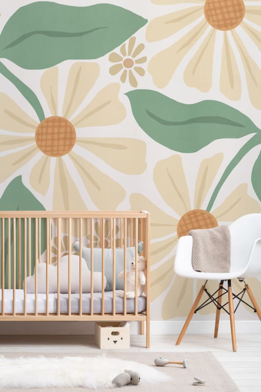 Hovia FL0134YE07W Cherish - mural w stokrotki
