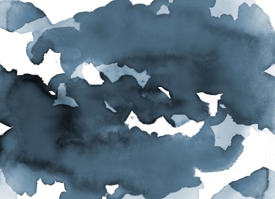 Hovia WA0003BU02W Fog - mural w akwarelowe plamy