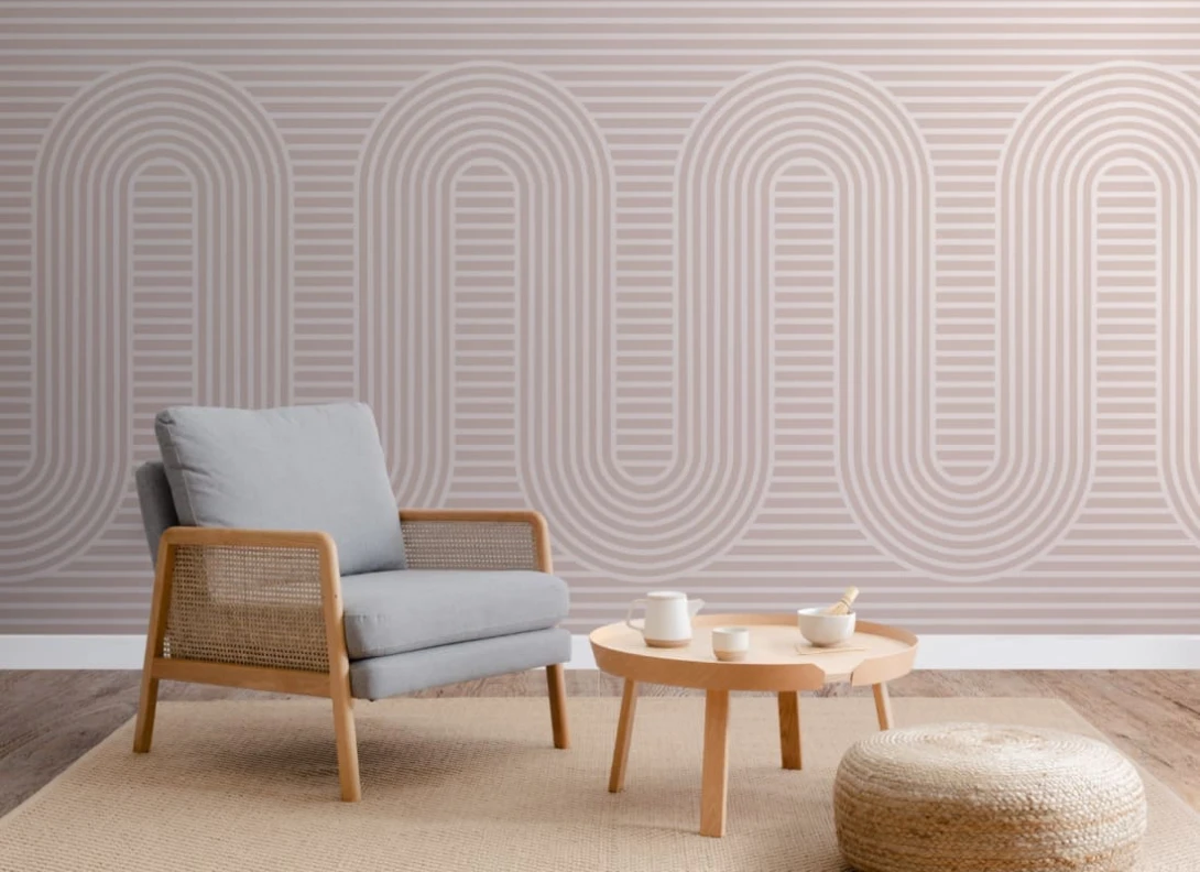 Hovia GE0126PI03W Zen Pink - mural w linie