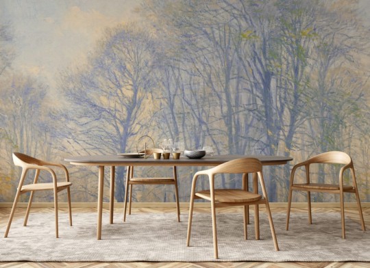 Hovia FO0397BU07W Coppice Blue - mural w drzewa