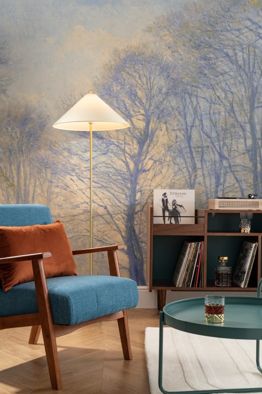 Hovia FO0397BU07W Coppice Blue - mural w drzewa