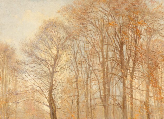 Hovia FO0398OR07W Coppice Orange - mural w drzewa