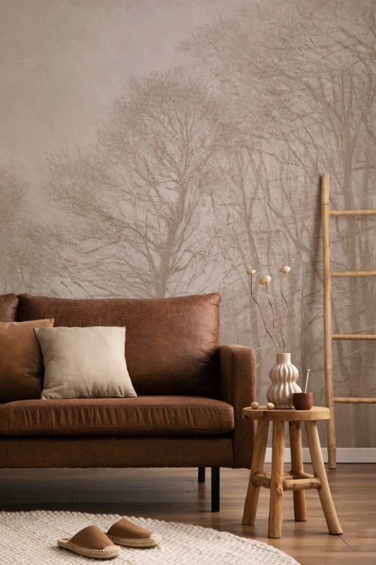 Hovia FO0400BE07W Coppice Beige - mural w drzewa