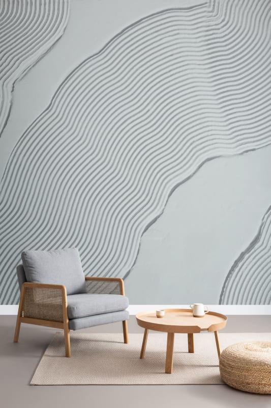 Hovia AB0426BU04W Sculpt Blue - mural w organiczne linie