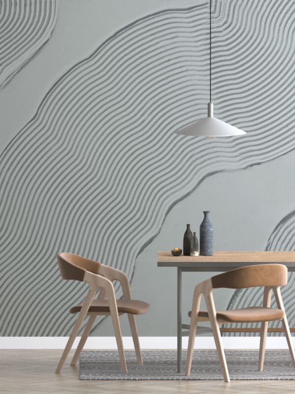 Hovia AB0426BU04W Sculpt Blue - mural w organiczne linie