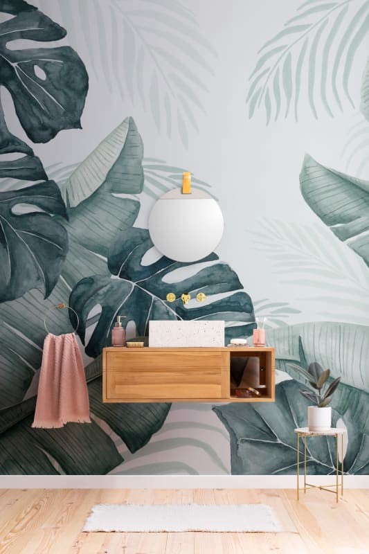 Hovia TR0047GR04W Weipa - mural w tropikalne liście