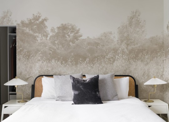 Hovia LA0514BE07W Barley Fields Beige - mural w krajobraz łąki