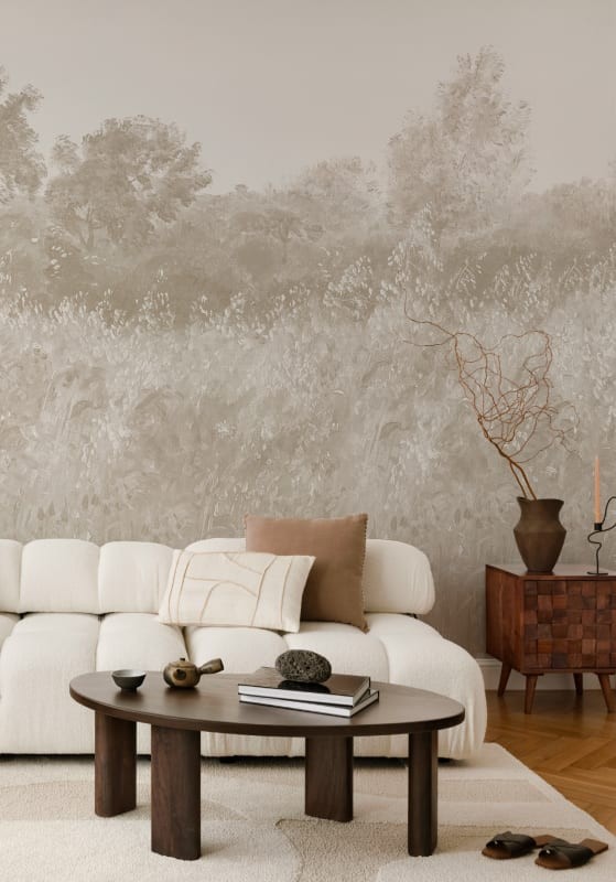 Hovia LA0514BE07W Barley Fields Beige - mural w krajobraz łąki