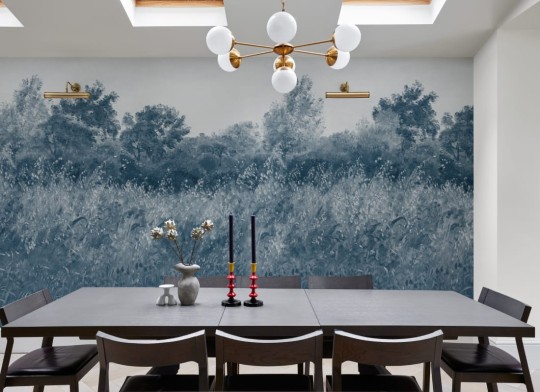 Hovia LA0515BU07W Barley Fields Blue - mural w krajobraz łąki