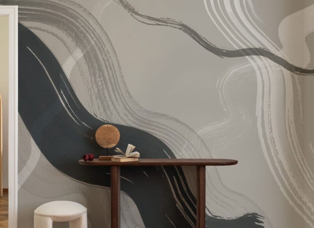 Hovia AB0325NE04W Brush Taupe - mural w abstrakcyjne linie