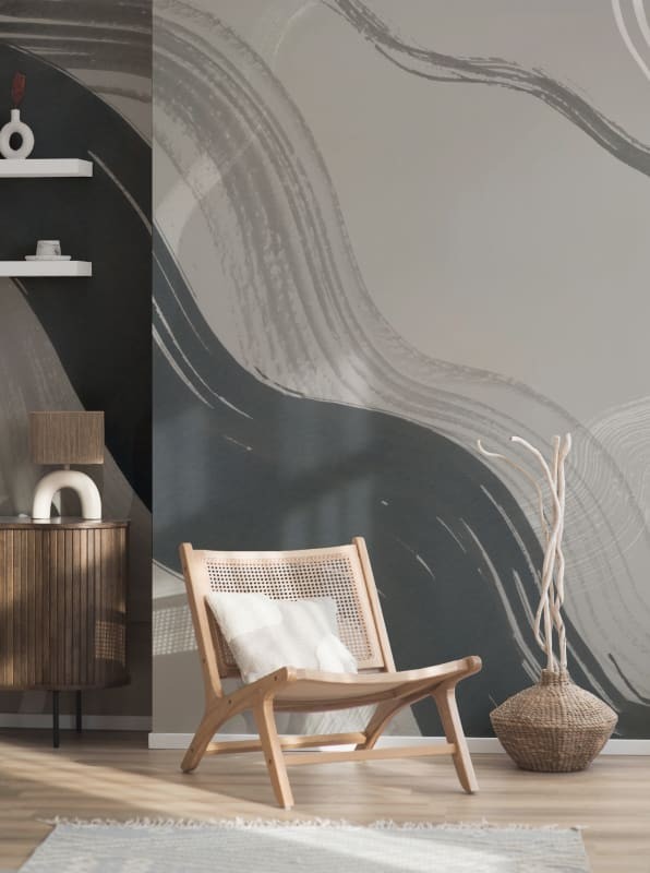 Hovia AB0325NE04W Brush Taupe - mural w abstrakcyjne linie